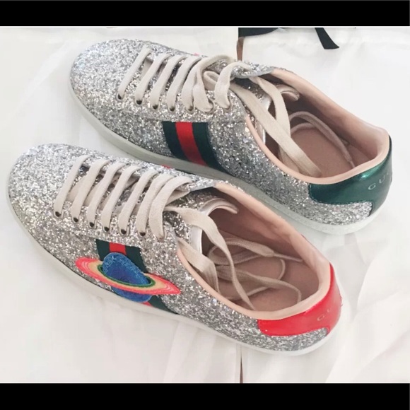 gucci glitter ace sneakers